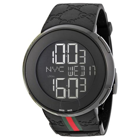 black gucci digital watch replica|refurbished gucci watches.